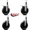 Service Caster 6'' Phenolic Swivel 3/4'' Expand Stem Caster Set 2 Total Lock Brakes, 4PK SCC-EXTTL20S615-PHS-2-S-2-34 - alternate 4